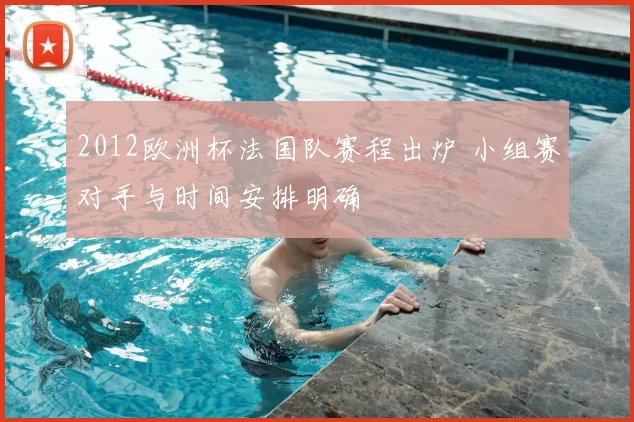 2012欧洲杯法国队赛程出炉 小组赛对手与时间安排明确